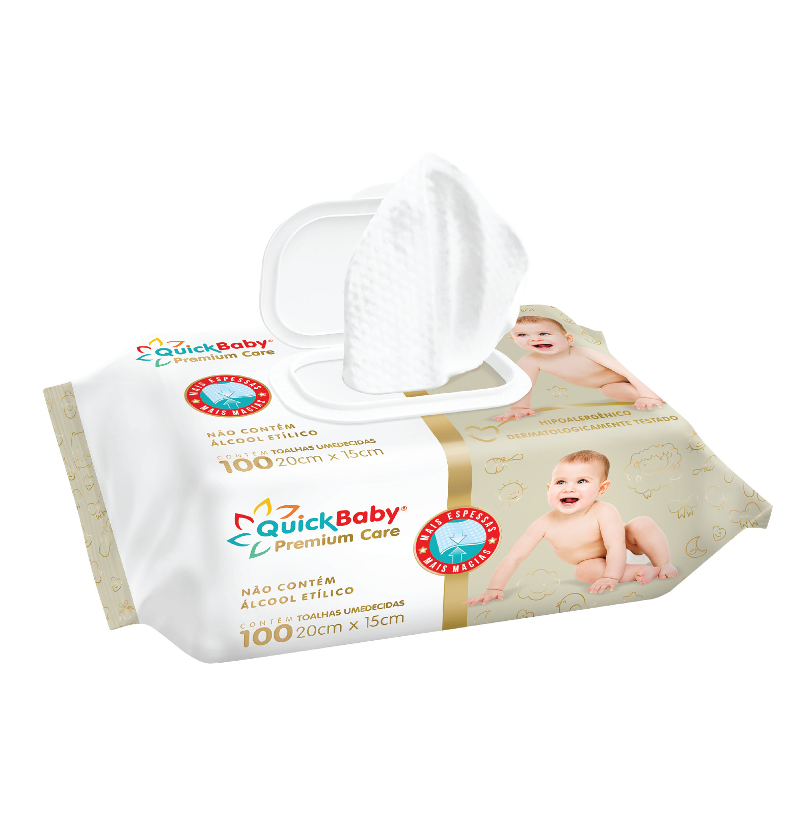 Quick Baby Premium Care 100 folhas